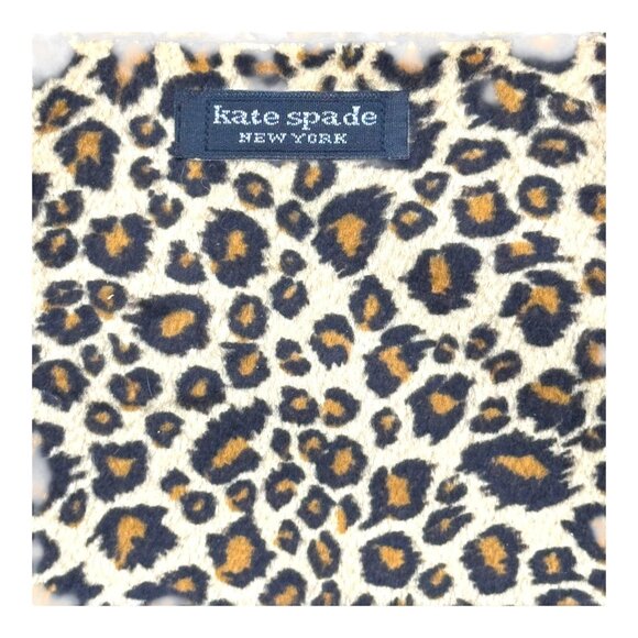 Kate Spade Leopard Print & Black Tote Bag Shoulder Hand Bag Purse Medium RARE - Picture 2 of 10